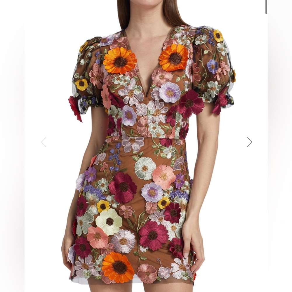 Elliatt Rosalind Floral Applique Minidress Size S